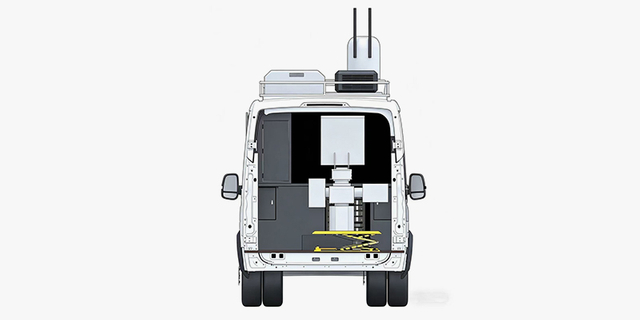 the Drone Countermeasure Vehicle rear equipment installation