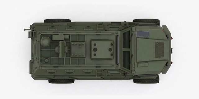 Top view Anti-Drone Armored Blast Resistant Vehicle